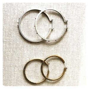 2 sets of Hoop Earrings
